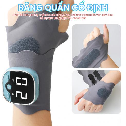 Máy massage kết hợp băng quấn cố định cổ tay Nikio XY-02 - Xung điện và nhiệt nóng
