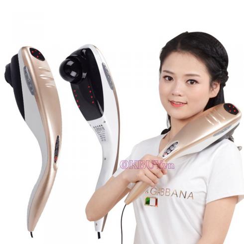 Máy massage cầm tay cá mập 6 đầu Puli PL-610B - Điện tử - tay cầm dài dễ sử dụng