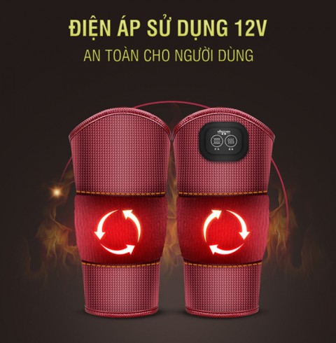 Máy massage đầu gối trị liệu căng cơ đau cơ với nhiệt rung nóng Ming Zhen MZ-669D