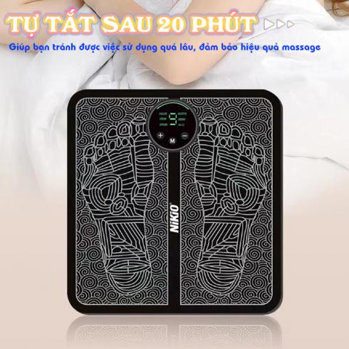 Máy massage chân xung điện Nikio NK-106 cao cấp sử dụng pin sạc