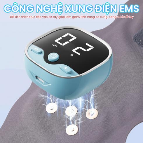 Máy massage kết hợp băng quấn cố định cổ tay Nikio XY-02 - Xung điện và nhiệt nóng