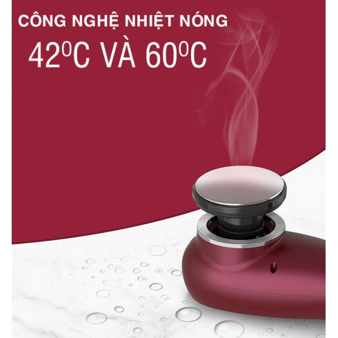 Máy massage cầm tay pin sạc PULI PL-622 - Có đầu nóng 60 độ