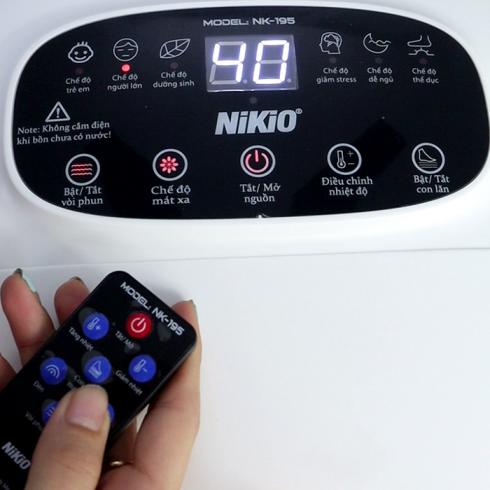 Bồn ngâm massage chân Nhật Bản Nikio NK-195 New Mát xa xoa bóp bàn chân giảm stress dễ ngủ giảm tê chân