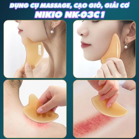 Dụng cụ massage cạo gió giải cơ Nikio NK-03C1 - Giải độc cơ thể kích thích tuần hoàn máu và thư giãn các cơ