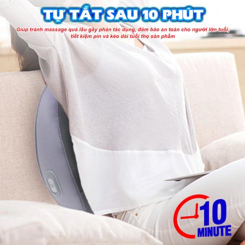 Gối massage hồng ngoại đa năng pin sạc Nikio NK-137 - Đấm bóp và xoa bóp dây ấn