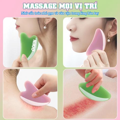 Dụng cụ cạo gió massage giãn cơ làm căng da ấn huyệt cao cấp Nikio NK-03C