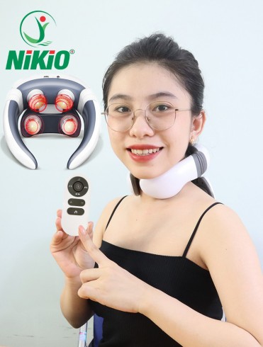 Máy massage cổ xung điện cao cấp Nikio NK-130 - 5 chế độ 9 cường độ xung điện 