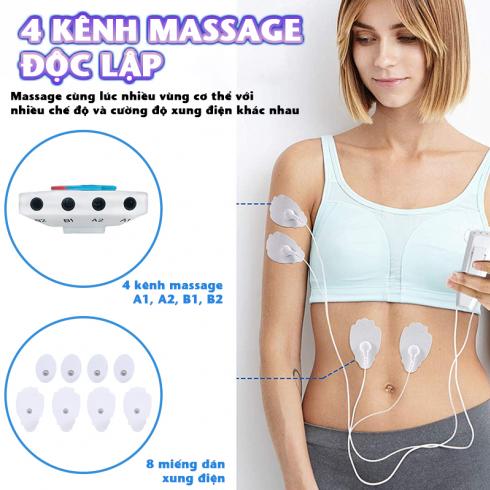 Máy massage xung điện Nikio NK-103A tích hợp TENS và EMS và đa chức năng