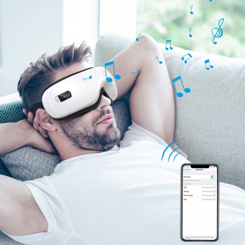 Máy massage mắt áp suất khí nhiệt sưởi Bluetooth Eye Care