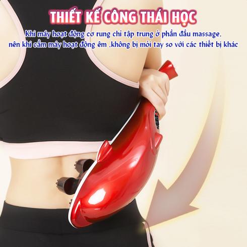 Máy massage cầm tay cá heo Nikio PL-608B - 6 đầu