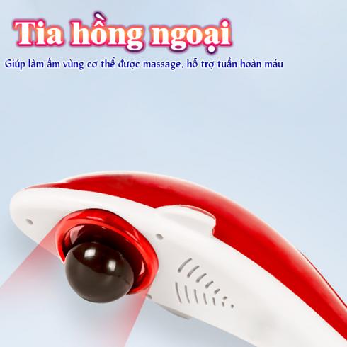 Máy massage cầm tay cá heo Nikio PL-608B - 6 đầu dòng cải tiến mới