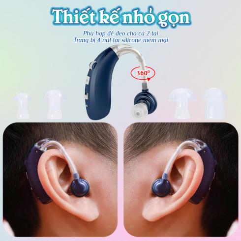 Máy trợ thính Axon A-360 - Kết nối Bluetooth nghe nhạc 4 nút tai Silicon thay đổi