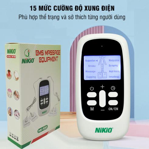 Máy massage xung điện Nikio NK-100 - 8 chế độ massage pin sạc