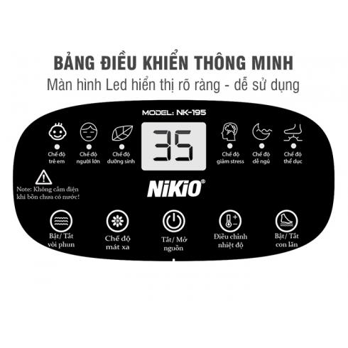 Bồn ngâm massage chân Nhật Bản Nikio NK-195 New Mát xa xoa bóp bàn chân giảm stress dễ ngủ giảm tê chân