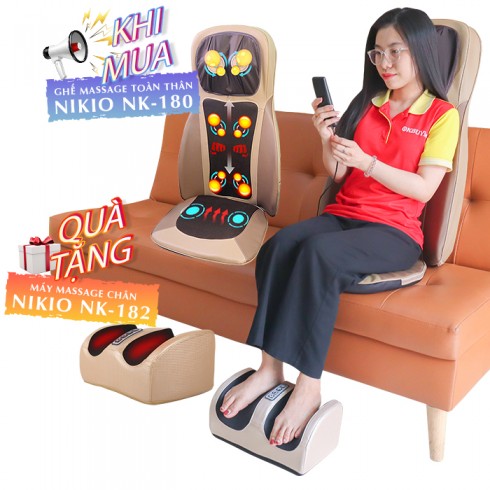 Ghế massage toàn thân hồng ngoại Nhật Bản Nikio NK-180