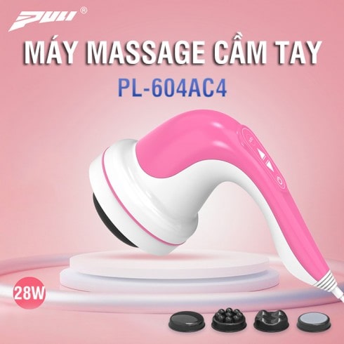 Máy massage cầm tay 4 đầu Puli PL-604AC4 - Giảm béo và thư giãn