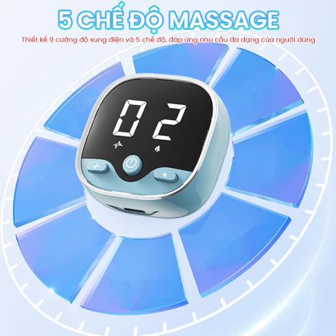 Máy massage kết hợp băng quấn cố định cổ tay Nikio XY-02 - Xung điện và nhiệt nóng