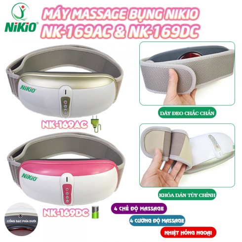 Máy massage bụng rung lắc thế mới Nhật Bản Nikio NK-169DC - Pin sạc - Màu vàng