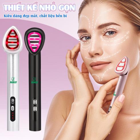 Máy massage mặt mắt môi cầm tay mini Nikio NK-125D