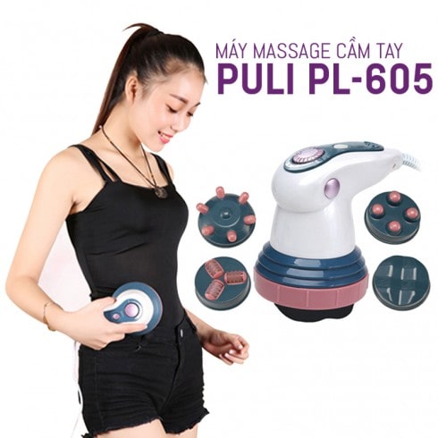 Máy massage cầm tay 4 đầu hồng ngoại Puli PL-605