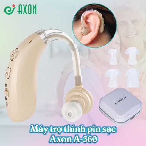 Máy trợ thính Axon A-360 - Kết nối Bluetooth nghe nhạc 4 nút tai Silicon thay đổi