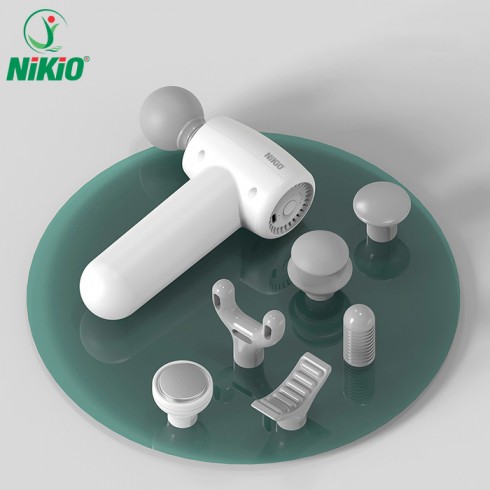 Súng massage cầm tay giãn cơ mini Nikio NK-175 - Có đầu nóng 55 độ C