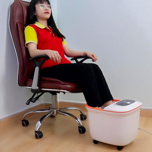 Bồn ngâm massage chân Nhật Bản Nikio NK-195 New Mát xa xoa bóp bàn chân giảm stress dễ ngủ giảm tê chân