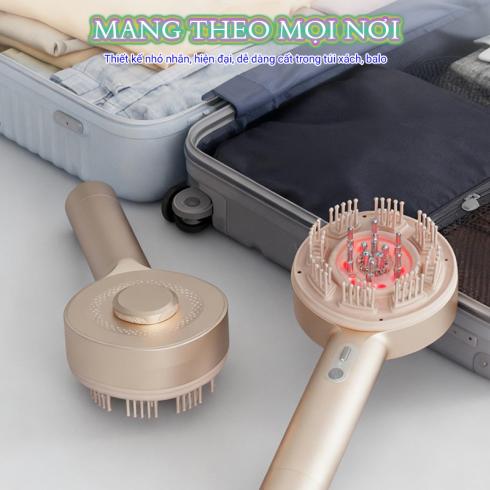 Cây (lược) massage đầu cầm tay Nikio NK-112 Pro - Xoa bóp da đầu và chải đầu đẩy tinh chất