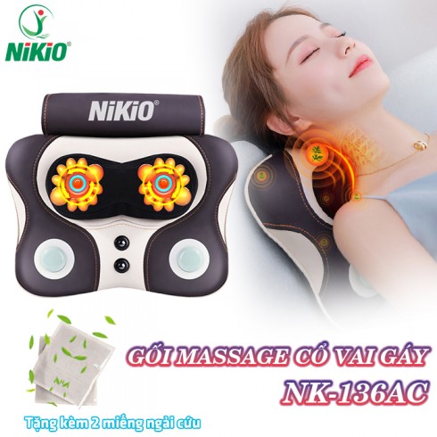 Máy massage đấm lưng kết hợp hồng ngoại đa năng Niko NK-136AC
