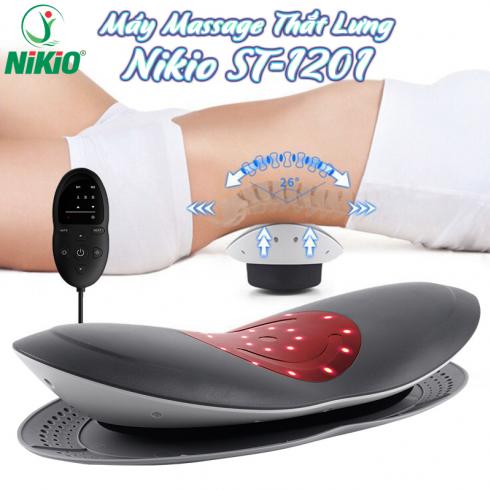 Máy massage thắt lưng Nikio ST-1201 - Tích hợp công nghệ rung và nhiệt hồng ngoại hỗ trợ giảm đau hiệu quả