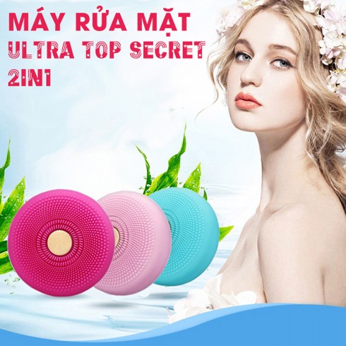 Máy rửa mặt kết hợp massage làm đẹp da 2in1 Ultra Top Secret
