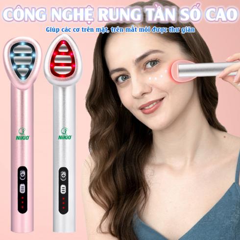 Máy massage mặt mắt môi cầm tay mini Nikio NK-125D