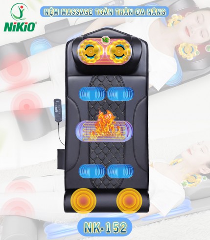 Nệm massage toàn thân đa năng Nikio NK-152 - Nhiệt hồng ngoại