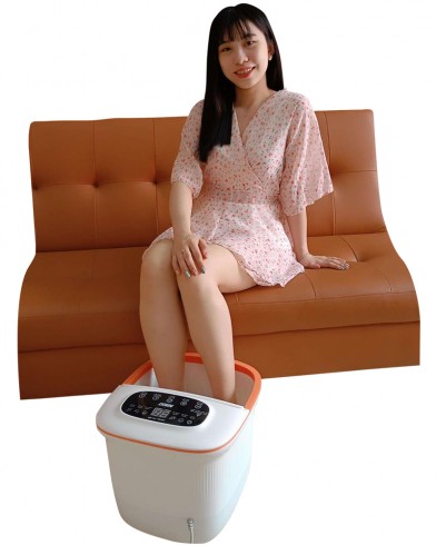 Bồn ngâm massage chân Nhật Bản Nikio NK-195 New Mát xa xoa bóp bàn chân giảm stress dễ ngủ giảm tê chân