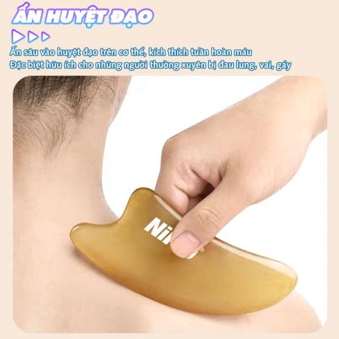 Dụng cụ massage cạo gió giải cơ Nikio NK-03C1 - Giải độc cơ thể kích thích tuần hoàn máu và thư giãn các cơ