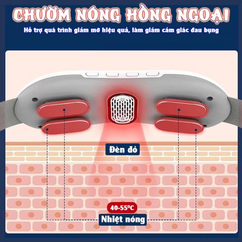 Máy massage bụng pin sạc ST-903 - Công nghệ xung điện EMS tia hồng ngoại và viên nén ngải cứu