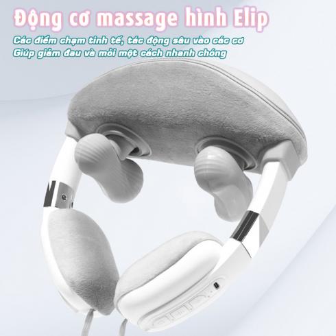 Máy massage cổ vai gáy pin sạc ST-321 - 3 chế độ xoa bóp 2 chế độ nhiệt sưởi và công nghệ nhiệt sưởi ấm