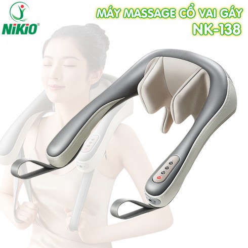 Máy massage xoa bóp day ấn cổ vai gáy pin sạc Nikio NK-138
