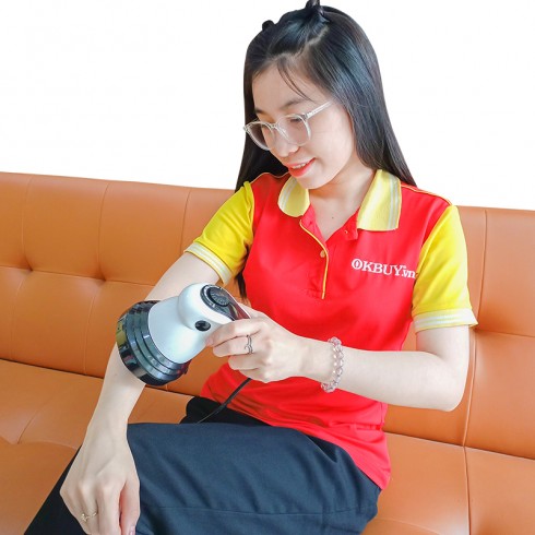 Máy massage cầm tay 4 đầu hồng ngoại Puli PL-605