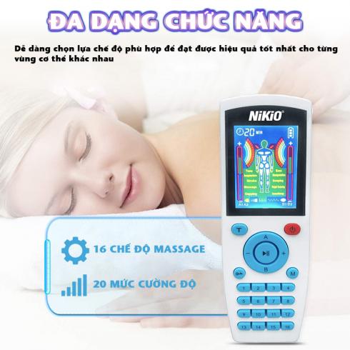 Máy massage xung điện Nikio NK-103A tích hợp TENS và EMS và đa chức năng