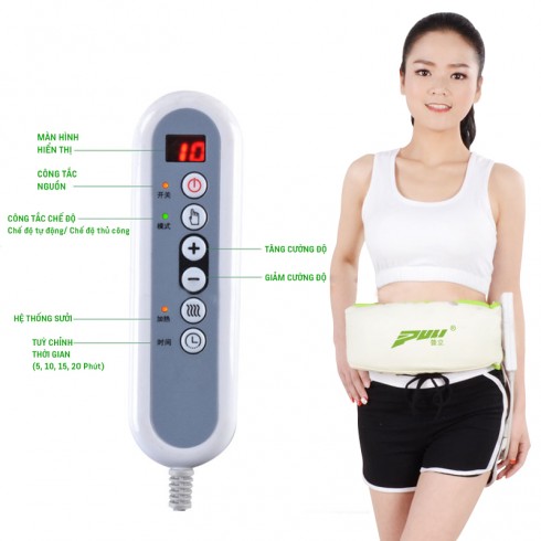 Máy massage giảm mỡ bụng cao cấp Puli PL-906 - Rung và nóng