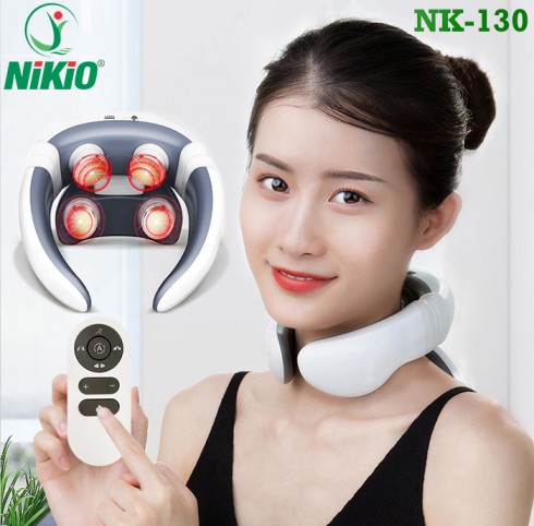Máy massage cổ xung điện cao cấp Nikio NK-130 - 5 chế độ 9 cường độ xung điện 