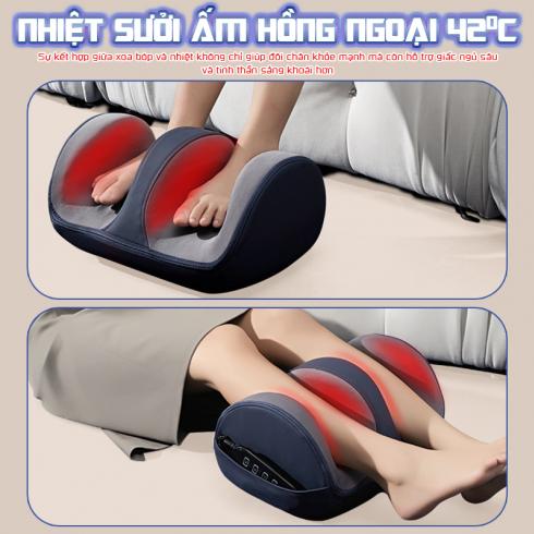 Máy massage bàn chân và bắp chân Nikio NK-183 - Động cơ 3D bấm huyệt xoay 360 độ