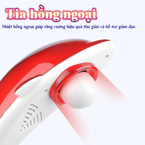Máy massage cầm tay cá heo Nikio PL-608B - 6 đầu dòng cải tiến mới