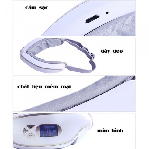 Máy massage mắt áp suất khí Bluetooth YJ-518 - Dòng cao cấp