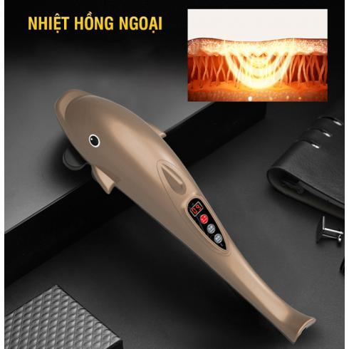 Máy massage cầm tay cá heo Nikio NK-178 - Pin sạc 7 đầu