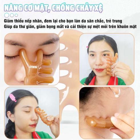 Lược massage đầu chải cơ ấn huyệt mũi cổ vai gáy thái dương Nikio NK-03C2