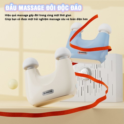 Súng massage cầm tay đầu kép Booster MINI KK - chườm nóng