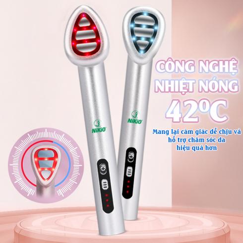 Máy massage mặt mắt môi cầm tay mini Nikio NK-125D