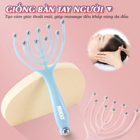 Cây massage đầu Nikio NK-01C - Giảm căng thẳng hỗ trợ điều trị chứng mất ngủ và các vấn đề liên quan đến da đầu